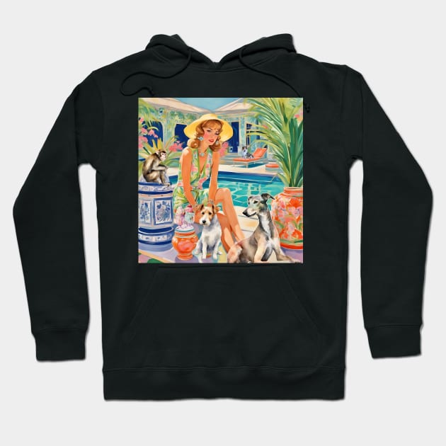 At the swimming pool Hoodie by SophieClimaArt